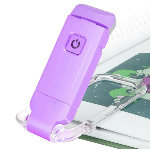 Ultra-Slim USB Rechargeable Book Light – Adjustable Eye-Care LED with Portable Clip Bookmark Design