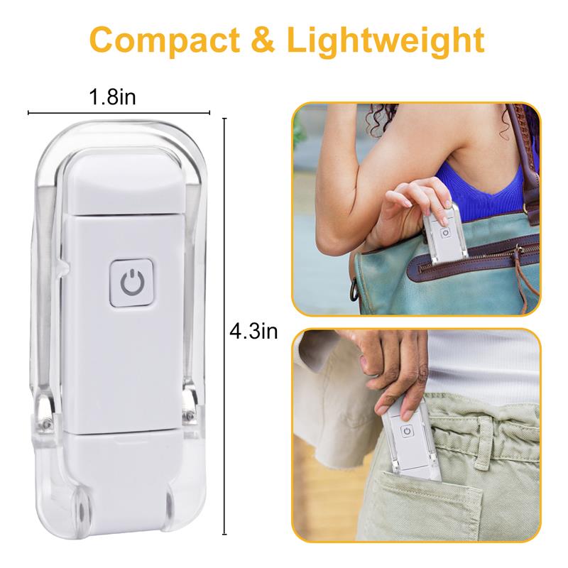 Ultra-Slim USB Rechargeable Book Light – Adjustable Eye-Care LED with Portable Clip Bookmark Design
