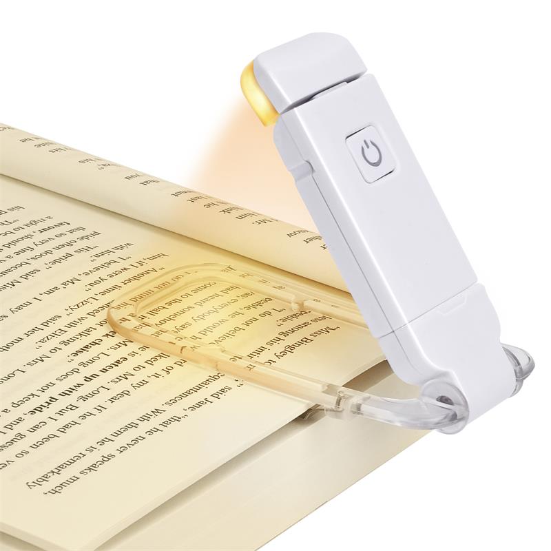 Ultra-Slim USB Rechargeable Book Light – Adjustable Eye-Care LED with Portable Clip Bookmark Design