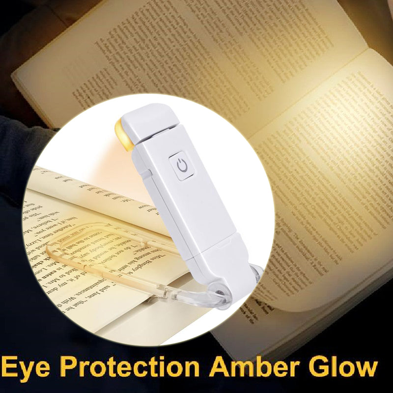 Ultra-Slim USB Rechargeable Book Light – Adjustable Eye-Care LED with Portable Clip Bookmark Design