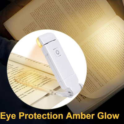 Ultra-Slim USB Rechargeable Book Light – Adjustable Eye-Care LED with Portable Clip Bookmark Design
